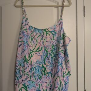 Lilly Pulitzer Pink and Blue Floral Top